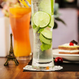 460ML Wholesale high  quality bamboo glass /customized juice glass /drinking glass cup
