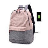 New design USB Waterproof Backpack bags casual Daypack polyester girls Bagpack college School Backpack