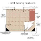 Custom Logo Kraft Eco Friendly 2021 Monthly Wall Hang Big Tear Off Desk Pad Calendar Planner
