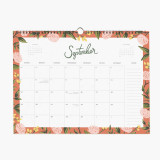 Custom Logo Printing Design 2021 Sprial 12 Monthly Wall Hanging Calendar Planner