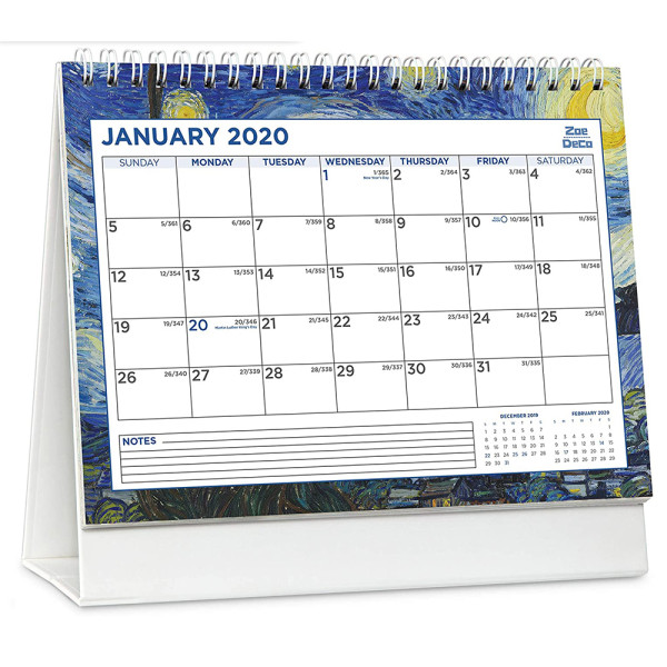 Table Calendar Custom 2022 Desktop Calendar Daily Planner Tracker Review Spiral Tear Out Monthly Calendar