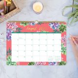 Customized Logo CMYK Printed 2021 Wire-o Binding Monthly Wall Hanging Calendar