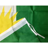 In-stock supplies all countries flags banner custom polyester square Kurdish flag 3*5ft