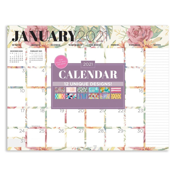 2021 Desk/wall monthly calendar a3 size wall calendar custom printing logo embossed wall calendar