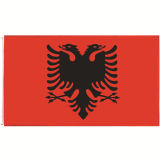 Customized 90*150cm polyester fan advertising banner 3*5ft Albanian flag