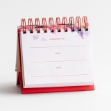 Custom Stationery Spiral 365 days Tear off table desktop Hard Cardboard Stand calendar