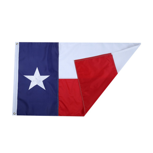 48h delivery high quality America Texas flag Oxford cloth embroidery waterproof Texas banner