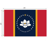 Custom New Mississippi flag banner in god we trust United States Federal Magnolia flag 3*5ft