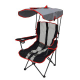 Canopy folding chair for camping outdoor or beach leisure activities UPF50+ nylon material high weight capacity