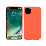 Rubber coating fluorescence pure color TPU mobile phone case for iPhone 11 Pro Max