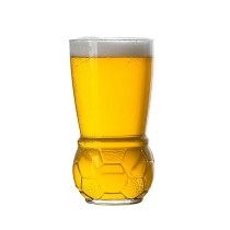 Wholesale glass football beer mug creative wheat draft beer glass fruit juice drink  home water glass