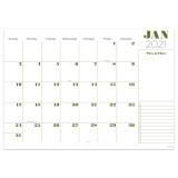 Custom Printed 2021 Monthly Wall Hanging Tear Off Desk Top Calendar Planner Pad With OEM Logo