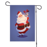 Newly arrived Customized Merry Christmas Banner Santa Pattern blank Garden Flag