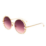 11835 Superhot Eyewear Fashion Round Sun glasses Metal Frame 2018 Fashion Women Peal Sunglasses