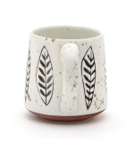 Unique geometric smart black and white ceramic coffee mug for gift