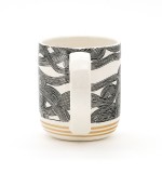 Creative ceramic mug painted geometric pattern for student office coffee making cup of tea