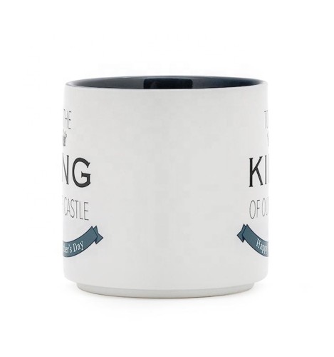 Ceramic Dad Mug Coffee Mug White Color with creative words  KING DAD  Customized 12Oz for gift