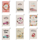 Hot sale spring linen garden flag custom logo double side printing yard flag banners