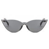 10252 Superhot Eyewear 2018 Fashion Cateye Candy Sun glasses One piece Lens Shades Trending Women Cat Eye Sunglasses