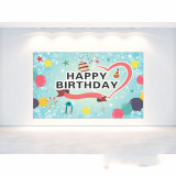 OEM custom happy Birthday Banners evening party decoration Holiday flag