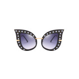 61419 Superhot Eyewear Fashion Luxury Sun glasses Pearl Women Cat Eye Sunglasses