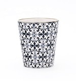 European style white stoneware ceramic coffee tea water mug cup with print