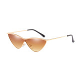 JR66293 Superhot Eyewear Women Metal Frame one-piece lens Cateye Sun glasses Sexy Ladies gradient Shades Cat Eye Sunglasses