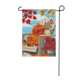 Autumn pumpkin print Thanksgiving garden flag custom double side camping garden banner
