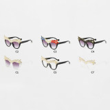 10528 Superhot Eyewear Luxury Oversized Diamond Cat Eye Sun glasses Shades Jewels Crystal Rhinestone Women Sunglasses