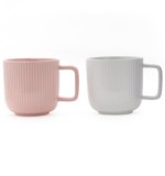 Nordic style Mugs Morandi line custom mug Ceramic tall coffee mug 16Oz