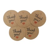 Free sample custom Printed Die Cut Earring Round handmade brown kraft greeting thank you card with hole