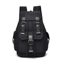 Mens women durable customize logo rucksack vintage canvas  laptop backpack  leisure school  backpack
