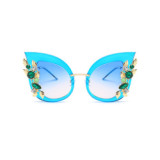 61319 Superhot Eyewear Fashion Women Sun glasses Gem Cat Eye Sunglasses