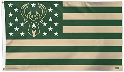 NBA High quality Fast delivery custom 90*150cm MilwaukeeBucks flag 3x5ft wholesale MilwaukeeBucks flag