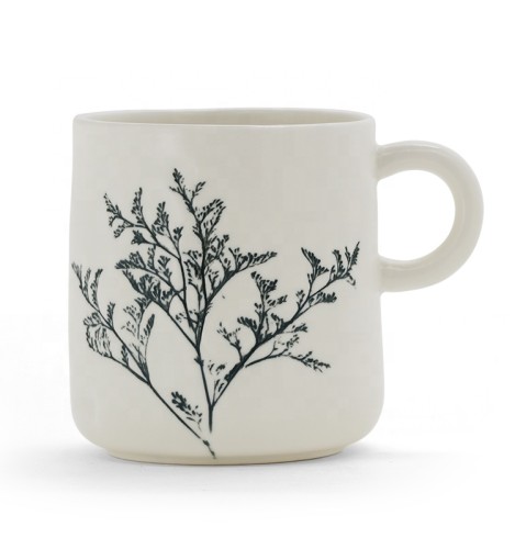 2020 Handmade Coffee Mug with 3D matte clear glaze Ceramic Stoneware Mugs for Gift