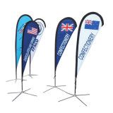Custom Design Promotional Usage Advertising Exhibition Event Outdoor Feather Flying Pole Beach Banner Stand Teardrop Flag