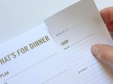 Two Tumbleweeds  What's for Dinner?  50 Sheets Meal Planner and Grocery List Tear Off in the Middle Notepad with Fridge Magnet