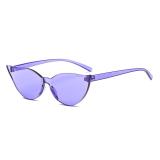 10052 Superthot Eyewear 2018 Fashion Transparent Cat Eye Sunglasses One piece Lens Cateye Candy Sun glasses