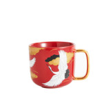 Asian Chinese Style Decal Ceramic Mugs With handpaint Handle For Lover gift