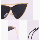 JR66293 Superhot Eyewear Women Metal Frame one-piece lens Cateye Sun glasses Sexy Ladies gradient Shades Cat Eye Sunglasses