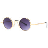 63316 Superhot Eyewear 2018 Small Black Round Metal Sun glasses Unisex Men Women Retro Vintage Sunglasses