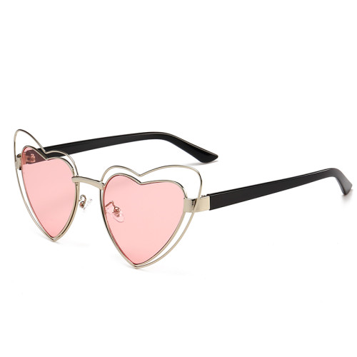 21433 Superhot Eyewear Fashion Metal Women Sun glasses 2019 New Trending Heart Sunglasses