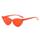10052 Superthot Eyewear 2018 Fashion Transparent Cat Eye Sunglasses One piece Lens Cateye Candy Sun glasses