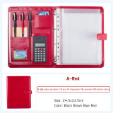 Customized Personalized Fireproof Ring Binder Document File Folder Leather A4,Reuseable Portfolio Distributor