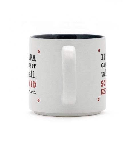 Ceramic Dad Mug Coffee Mug White Color with creative words IF PAPA  Customized 12Oz for gift