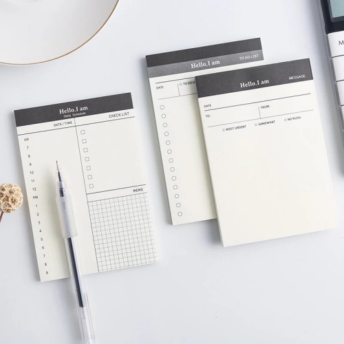 Myway Creative Daily Schedule Memo pad To Do List Time Sticky note Schedule Daily Planner Pad Office School Supplies