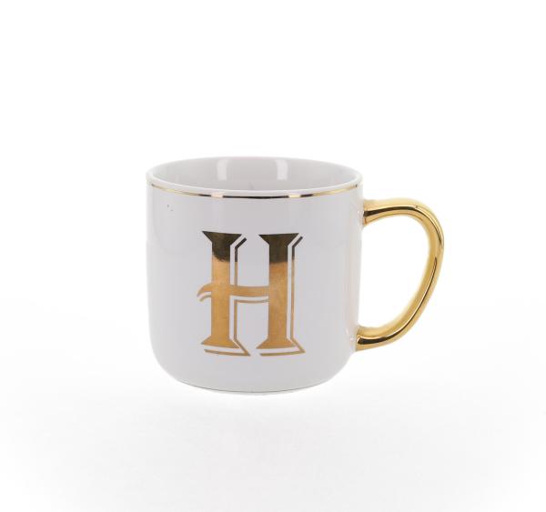 New 380ml sublimation black golden gilt golden edge mug with golden handle