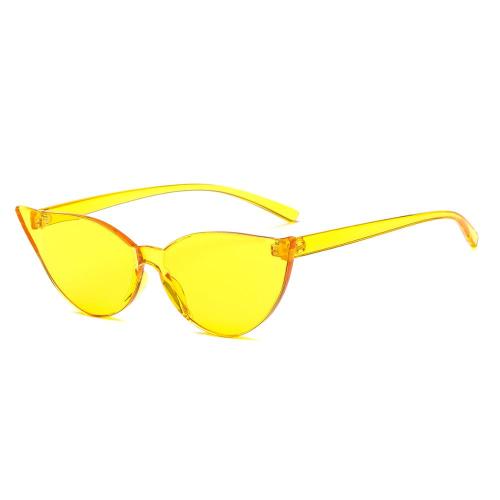 10052 Superthot Eyewear 2018 Fashion Transparent Cat Eye Sunglasses One piece Lens Cateye Candy Sun glasses