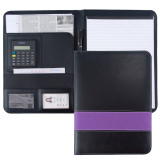 Travel Luxury Metal Full Grain Stiched Leather Junior Portfolio Padfolio With Notepaper