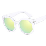 19001 Jelly Color Octagonal Sunglasses Big Frame Women Lady Sun glasses Shades UV400 2018 Fashion Women Sunglasses